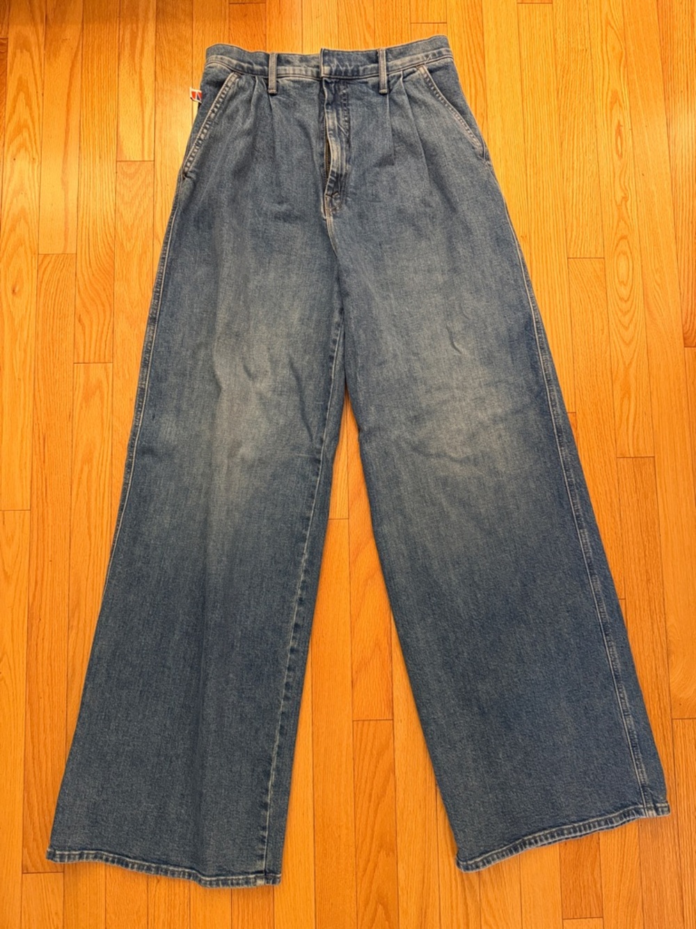MOTHER x Claire V Wide Leg Denim Jeans